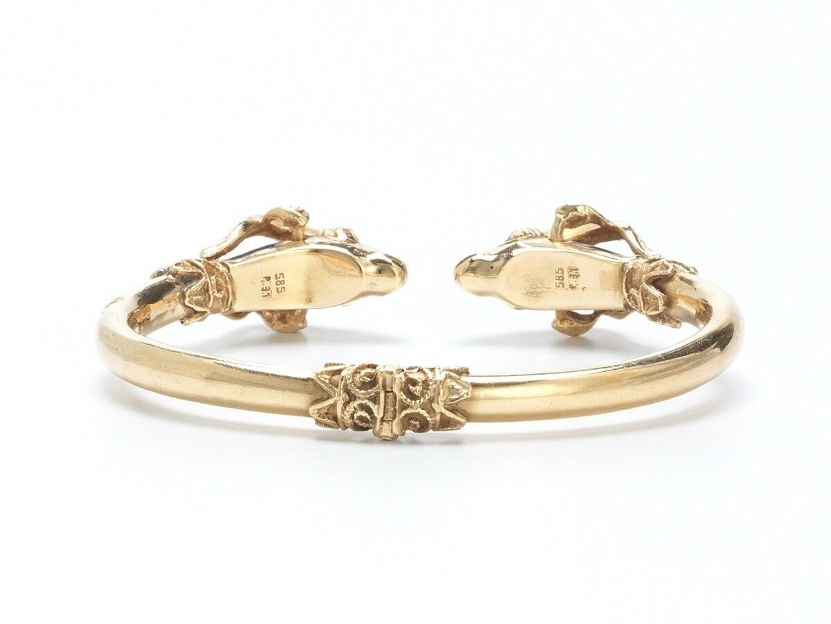 14K Rams Heads Bangle Bracelet — DeWitt's Diamond & Gold 14K Rams Heads Bangle Bracelet — DeWitt's Diamond & Gold